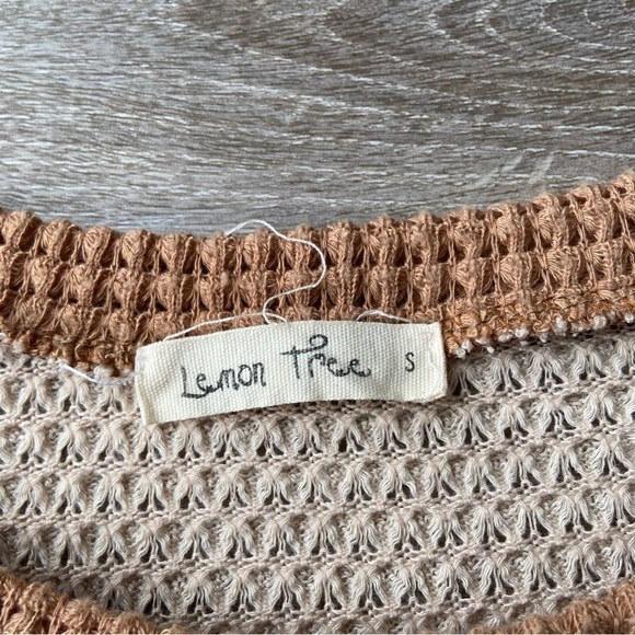 Lemon Tree Patchwork Earth Tone Long  Sleeve Top - Picture 6 of 14